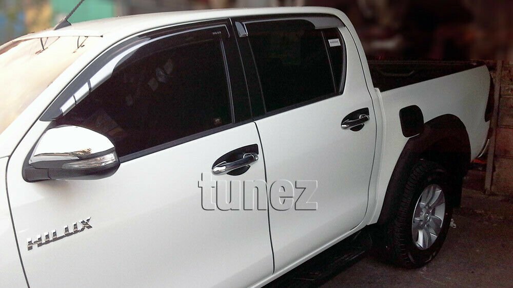 4x Door Handle Cup Guard Cover Matt Black For Toyota Hilux 2017 2018 2019 GUN1