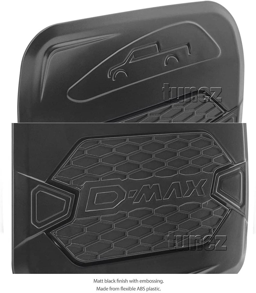 Petrol Gas Fuel Tank Door Cap Black Cover Car Compatible with Isuzu DMax D-Max RT50 RT85 Year 2012-2019