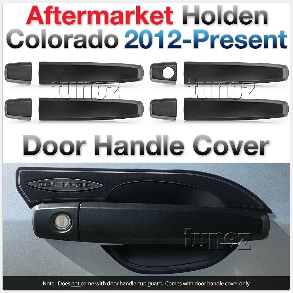 Matt Black Remote Key Door Handle Cover Guard For Holden Colorado RG 2018 2019