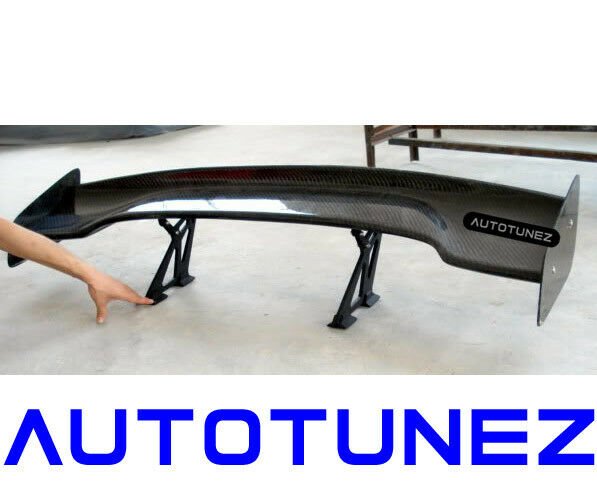 57" Carbon Fiber Black 3D GT Wing Spoiler Drift Down Force G Universal AT Type F