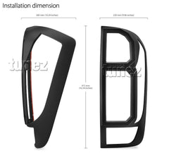 Front Tail Rear Light Lamp Cover Black For Nissan Navara NP300 D23 2015-2019