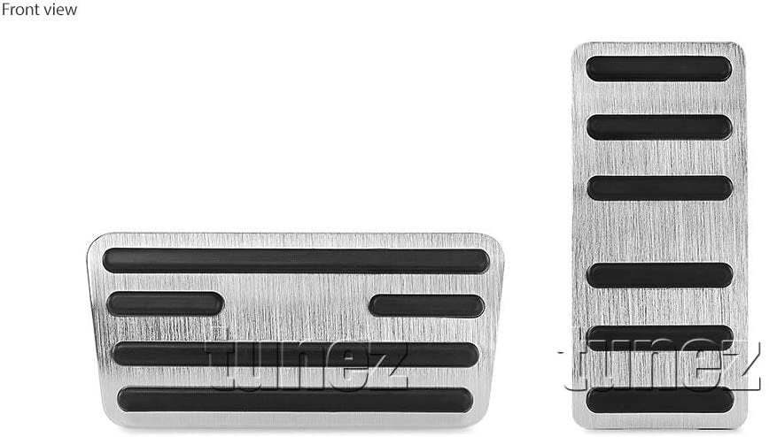 Non Slip Performance Foot Pedal Pads Auto Aluminum Pedal Covers Fit for Nissan Navara NP300 (D23, Year 2015-Present), DX RX ST ST-X