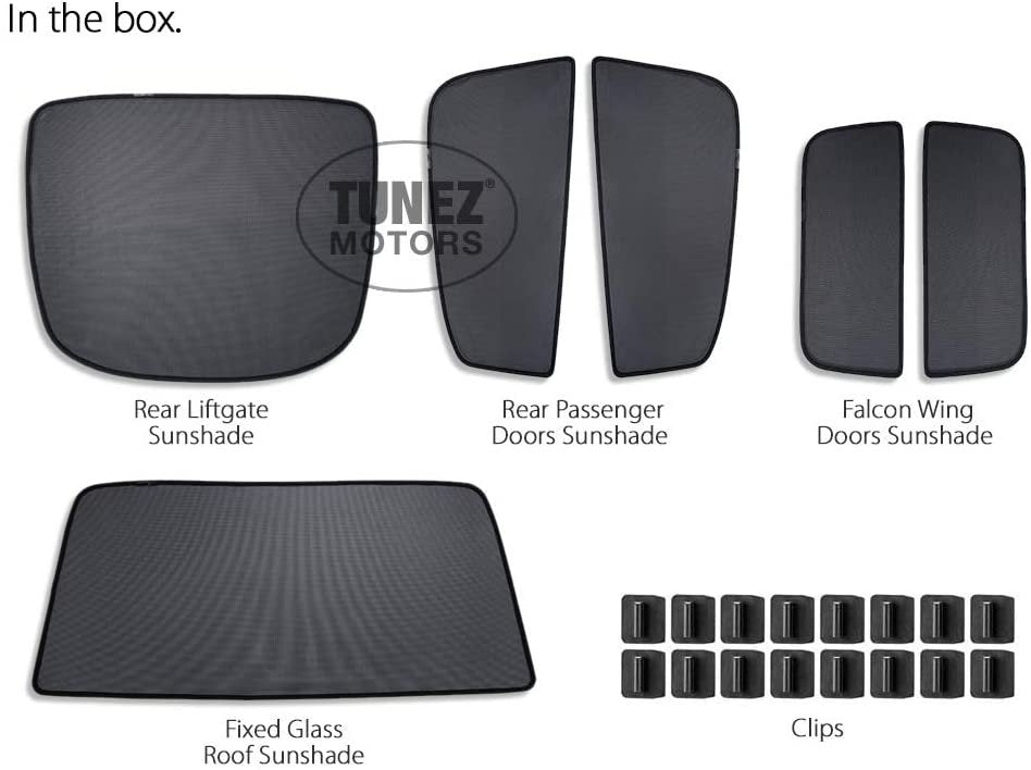 Magnetic Sun Shade Fixed Glass Roof Version For Tesla Model X Year 2015-2021