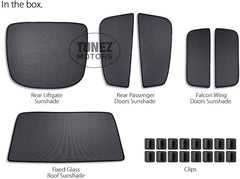 Magnetic Sun Shade Fixed Glass Roof Version For Tesla Model X Year 2015-2021