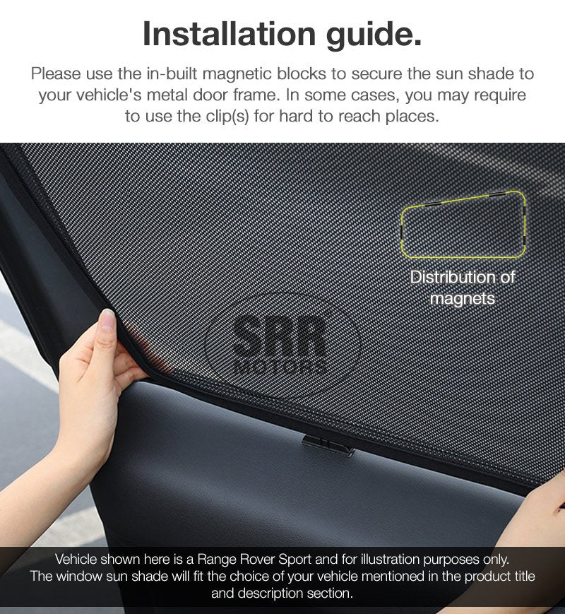 Custom Magnetic Sun Shade Rear Door Car Window For Honda HR-V HRV 2015-2021 RU