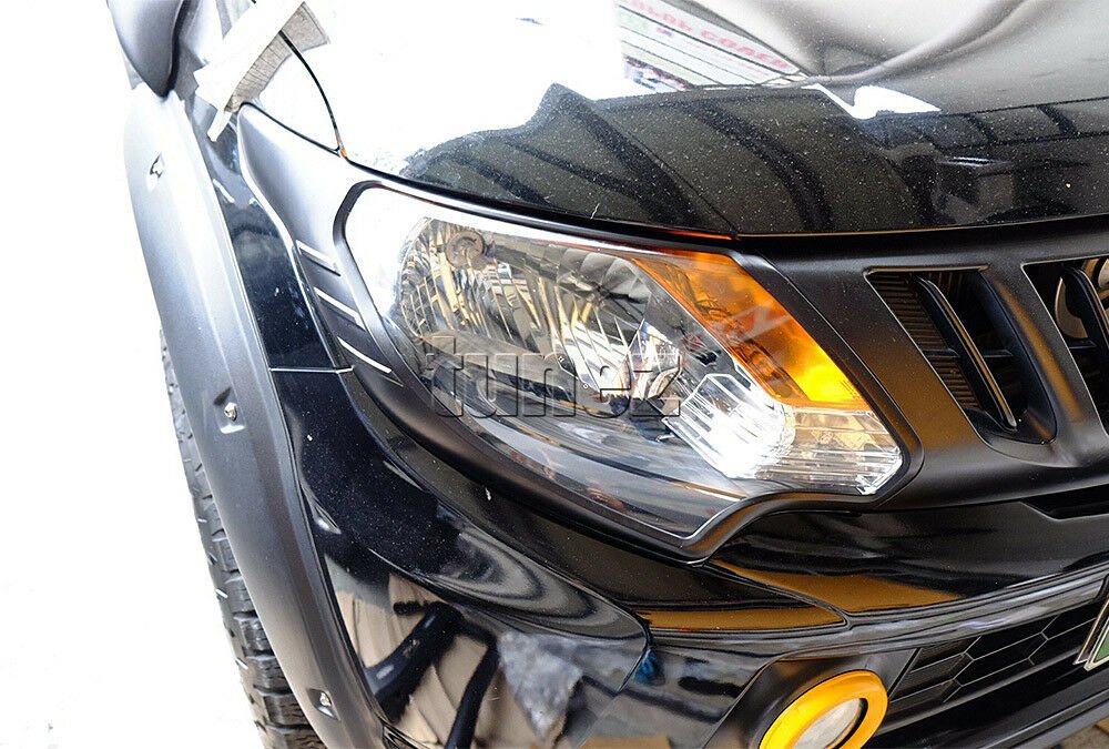 Front Tail Rear Light Lamp Cover Black For Mitsubishi Triton LC200 2015-2017