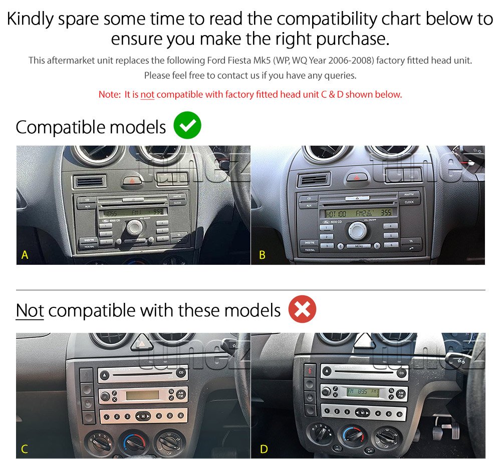 9" Android Car MP3 Player For Ford Fiesta Mk5 2006-2008 Stereo Radio MP4 WP