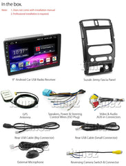 9" Android Car Player Stereo Radio Suzuki Jimny 2006-2018 Head Unit USB MP3 MP4