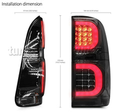 LED Tail Rear Lamp Lights Set Pair For Toyota Hilux KUN 26 SR SR5 Workmate