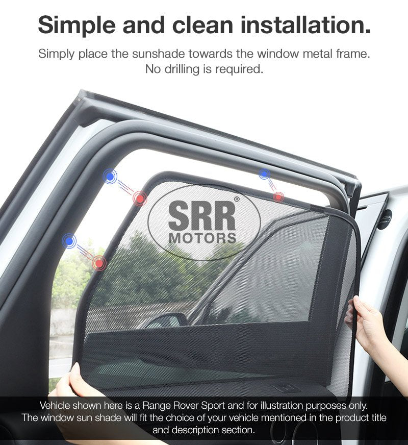 Custom Magnetic Sun Shade Rear Door Car Window For Mitsubishi Triton MQ MR 2021