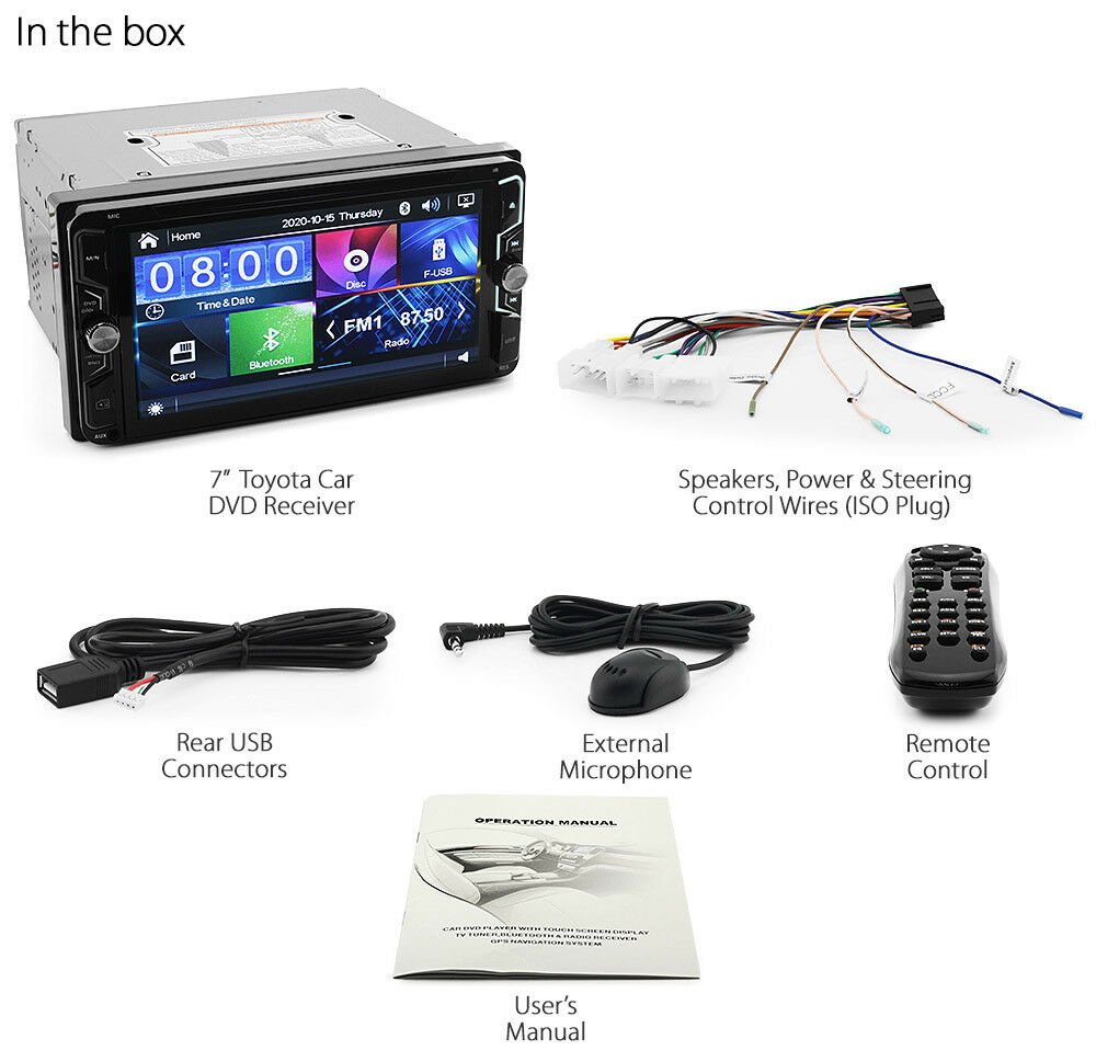 Car DVD Player For Toyota Landcruiser Prado Hilux Stereo USB MP3 Radio