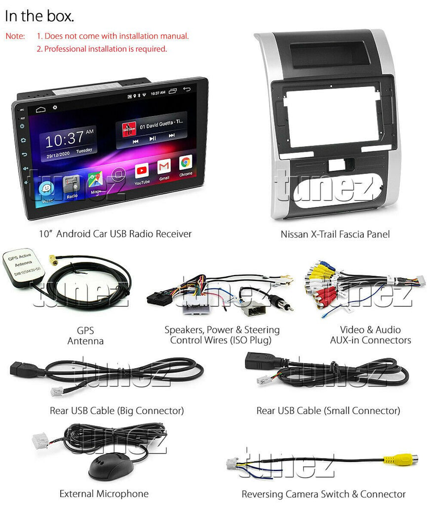 10" Android Car Player MP3 For Nissan XTrail T31 2007-2013 Radio Stereo Fascia Standard Radio