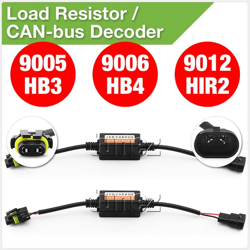 9005 HB3 9012 HIR2 Car LED Load Resistor CANBus CAN Bus Decoder Error Free
