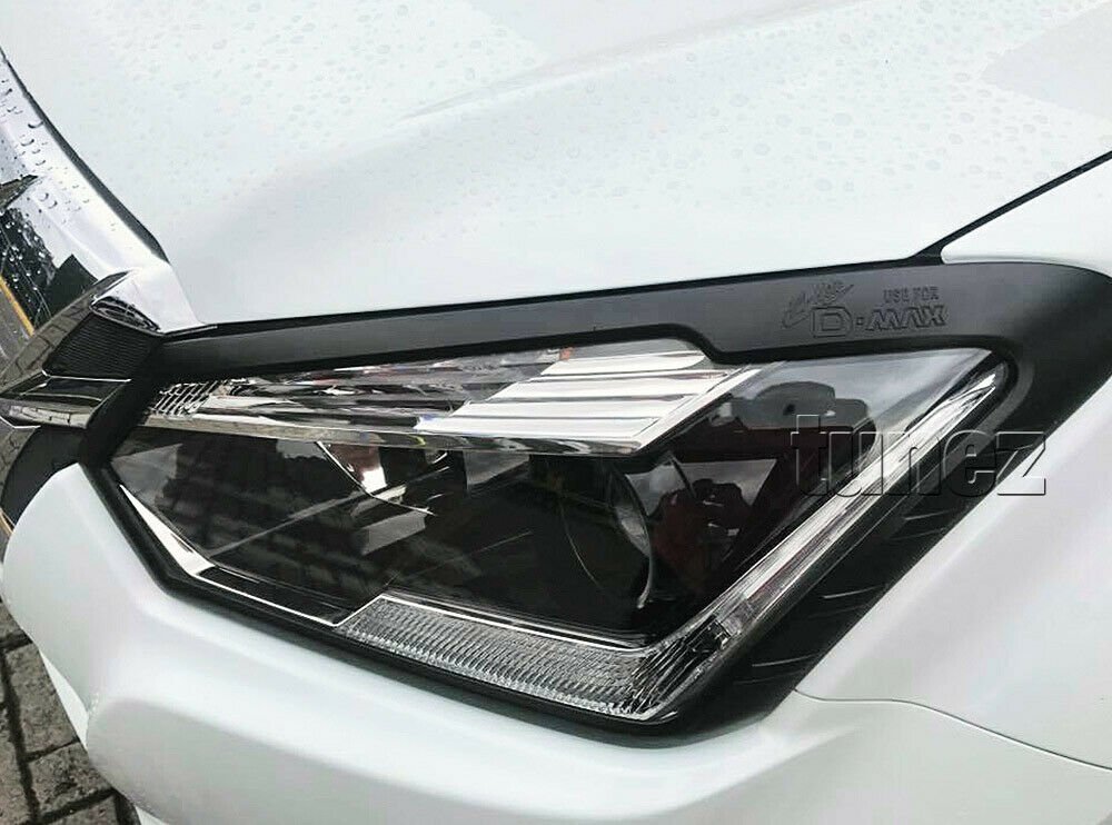 Matt Black Front Tail Rear Light Head Lamp Cover Isuzu D-Max DMax RT85 2017 2018