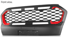 Matt Black Grille For Ford Ranger Wildtrak MK3 T6 PX Matte Grill Front Mesh