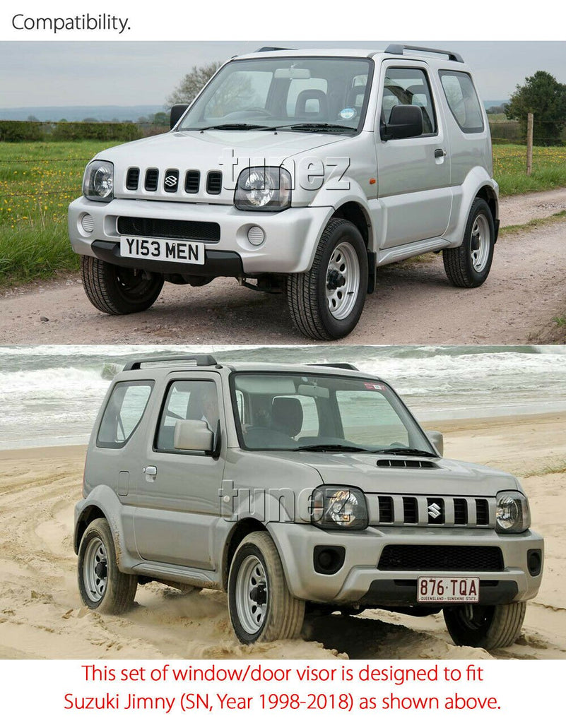 Window Door Visor Weathershield Weather Shield For Suzuki Jimny 1998-2018 SN