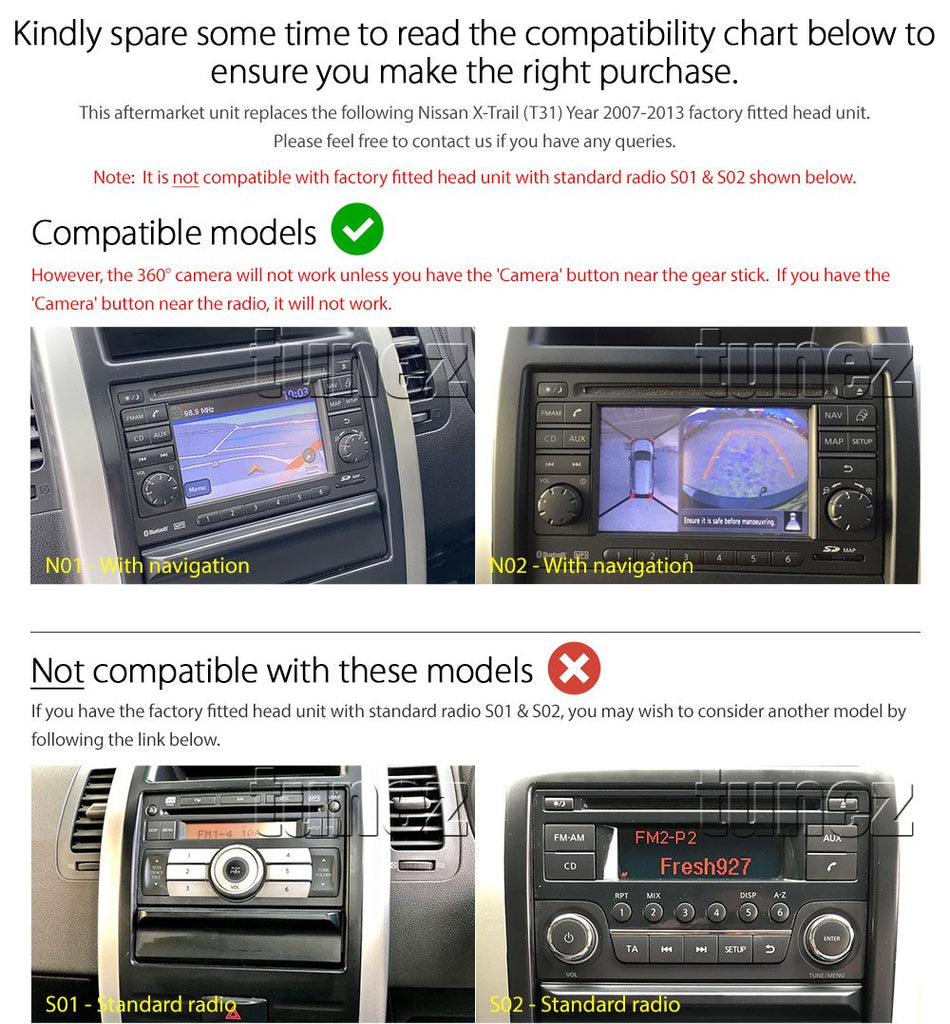Apple CarPlay Android Auto For Nissan X-Trail T31 2007-2013 Stereo Radio MP3 MP4
