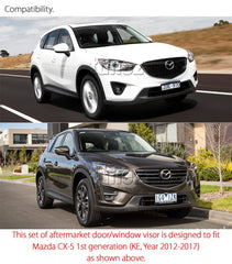 Window Door Visor Weathershield Weather Shield For Mazda CX-5 CX5 KE 2012-2017