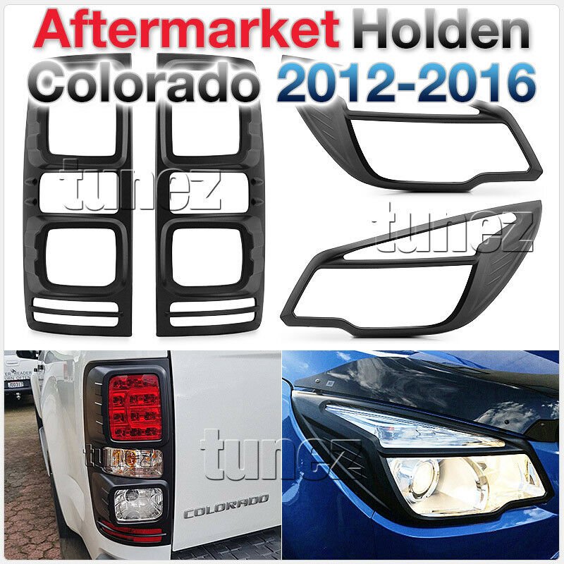 Front Tail Rear Light Lamp Cover Black Holden Colorado RG MK1 2012-2016