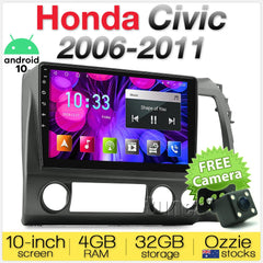 Apple CarPlay Android Auto Car For Honda Civic FD 2006-2011 Radio Stereo MP3 MP4