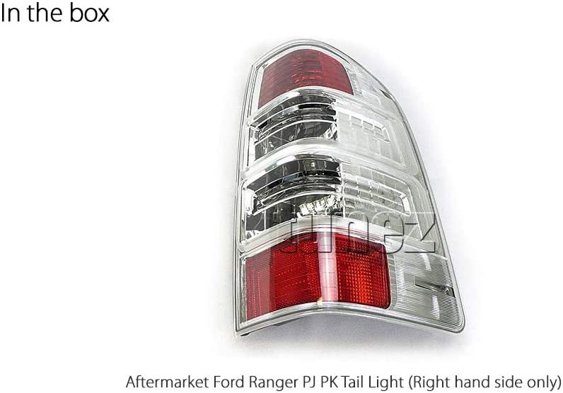 Right Side Replacement Rear Tail Light Lamp for Ford Ranger PJ PK 2007-2011 Ute Right Hand Side XL XL Hi-Rider XLT XLT Hi-Rider Wildtrak New Facelift Edition With Bulbs & Globe