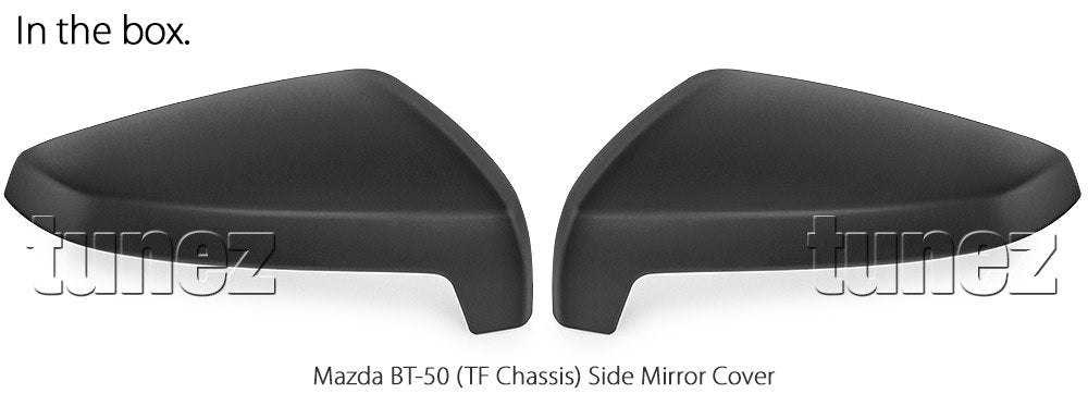 Half Matte Black Side Mirror Cover Guard For Mazda BT-50 BT50 TF 2020 2021 2022