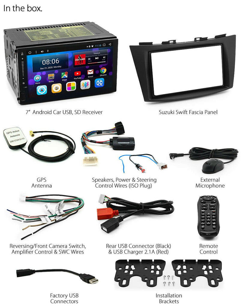 Android Car MP3 Player GPS For Suzuki Swift FZ Stereo Radio Head Unit Fascia Kit