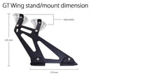58" Carbon Fiber Universal GT Wing Rear Spoiler Racing Track 3D Type B
