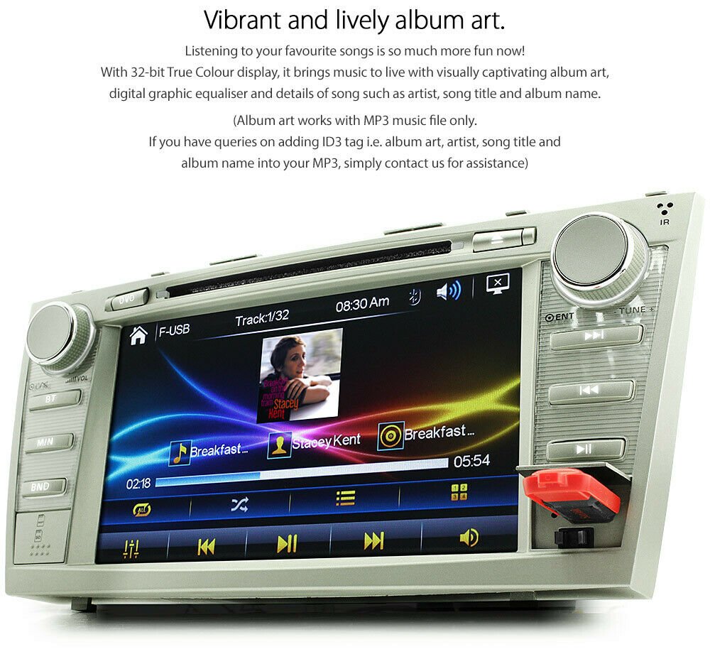 8" Car DVD USB Player For Toyota Aurion Camry Stereo Radio Head Unit ACV40R