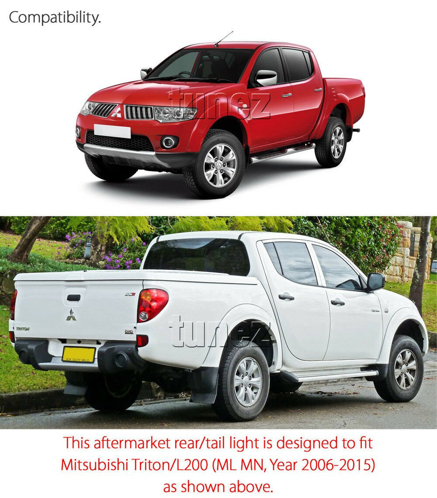#1 Mitsubishi Triton '06-'15 Ute Replacement Rear Tail Light Lamp Pair LH+RH New