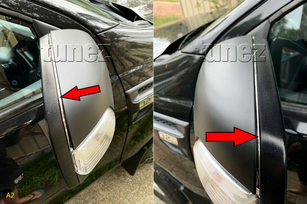 Ford Ranger PX MK2 T6 2015 2016 Matte Matt Black Side Vent Mirror Cover M-Sport