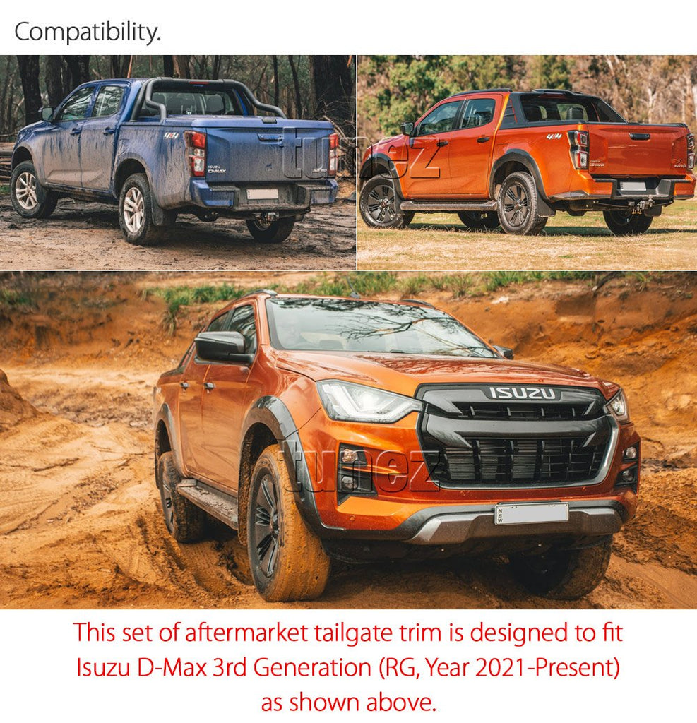 Tailgate Trim Trunk Cover Guard For Isuzu D-Max DMax RG 2021 2022 2023