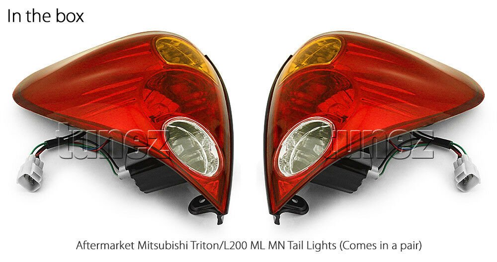 #1 Mitsubishi Triton '06-'15 Ute Replacement Rear Tail Light Lamp Pair LH+RH New