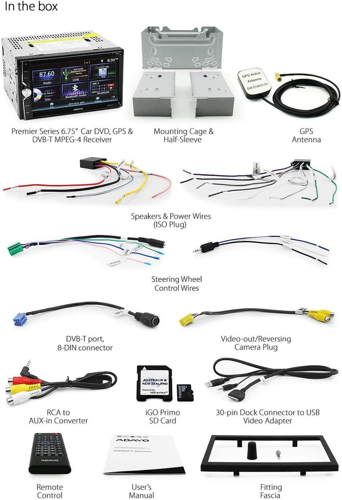 MirrorLink Double 2 DIN Car DVD GPS Digital TV DVB-T MPEG-4 Player Radio USB