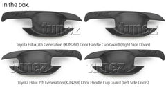 4x Door Handle Cup Guard Cover Matt Black For Toyota Hilux 2005-2015 KUN26 SR5