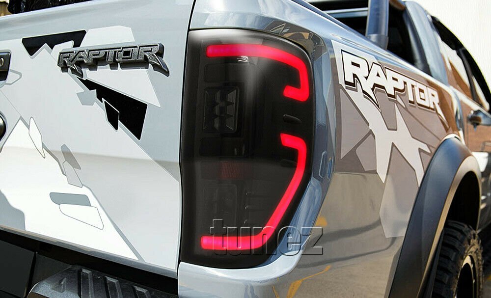 NEW Smoked LED Tail Rear Lamp Lights For Ford Ranger Raptor 2018 2019 ...