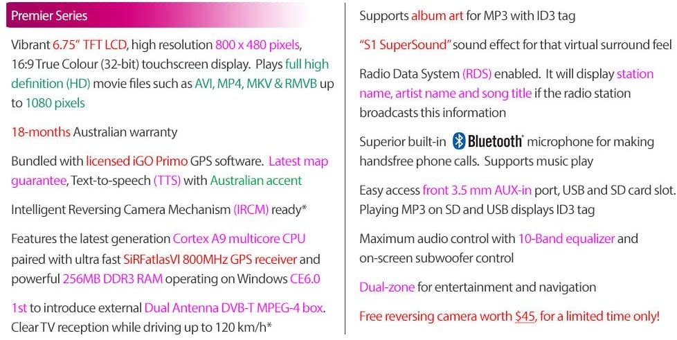 6.75" Car DVD GPS Player Digital TV DVB-T MPEG-4 Stereo Head Unit Radio OEM