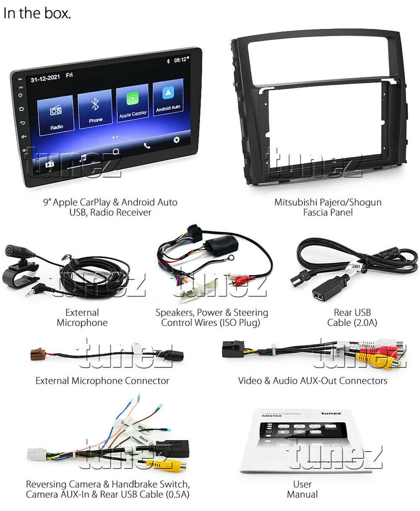 Apple CarPlay Android Auto For Mitsubishi Pajero NW NT NS 2006-2015 Radio Stereo