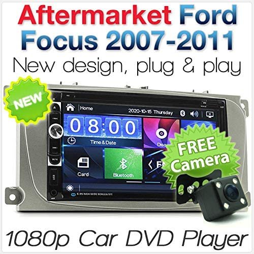 Car DVD Player for Ford Focus Mk2 2009 2010 2011 Radio Stereo Head Unit USB MP3 Silver or Black Fascia Kit