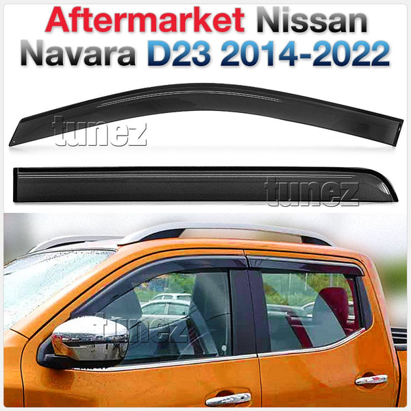 Window Door Visor Weather Shield For Nissan Navara NP300 D23 2015-2020 Ute