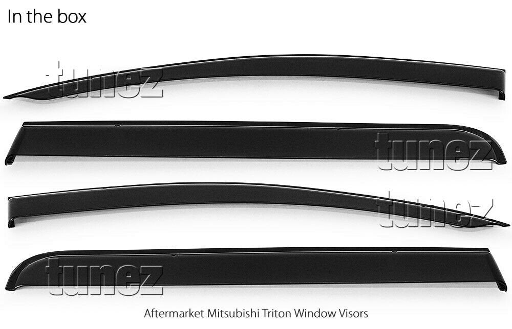 Window Door Visor Weathershield Weather Shield Rain For Mitsubishi Triton MQ MR