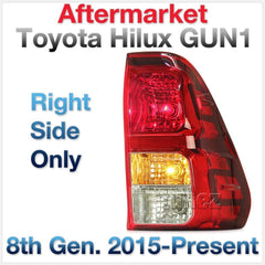 Right Side Tail Rear Lamp Light Replacement For Toyota Hilux 8th Generation (AN120, AN130, GUN1, Year 2015-2021), Workmate SR SR5 Rouge Rugged X