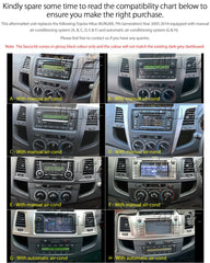 Apple CarPlay Android Auto Stereo Radio For Toyota Hilux 2006-2013 MP3 MP4 GPS