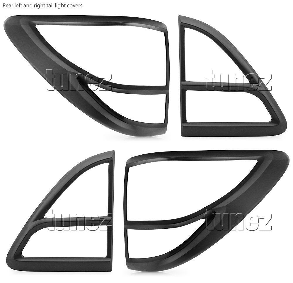 Front Tail Rear Light Lamp Cover Black For Mazda BT-50 UP UR 2012-2019 Ute