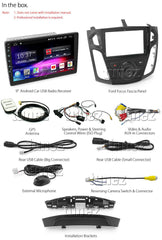 9" Android MP3 Car Player For Ford Focus MK3 LW LZ 2012-2017 GPS Stereo Radio