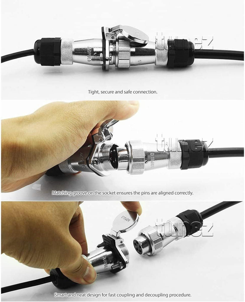 2-Channel 4 Meter Suzi Coil Trailer Cable 4PIN Connectors Truck Trailer Caravan