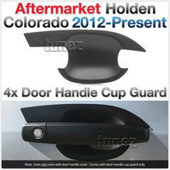 4x Door Handle Cup Guard Cover Matt Black For Holden Colorado RG 2012-Present