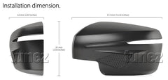 Matte Black Side Mirror Cover Guard Protector For Mazda BT-50 BT50 TF 2021 2022
