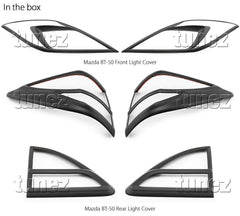 Front Tail Rear Light Lamp Cover Black For Mazda BT-50 UP UR 2012-2019 Ute