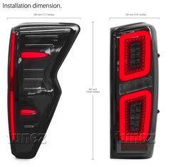 Smoke Black Sequential LED Tail Lights Lamp for Isuzu D-Max DMax 2021 2022